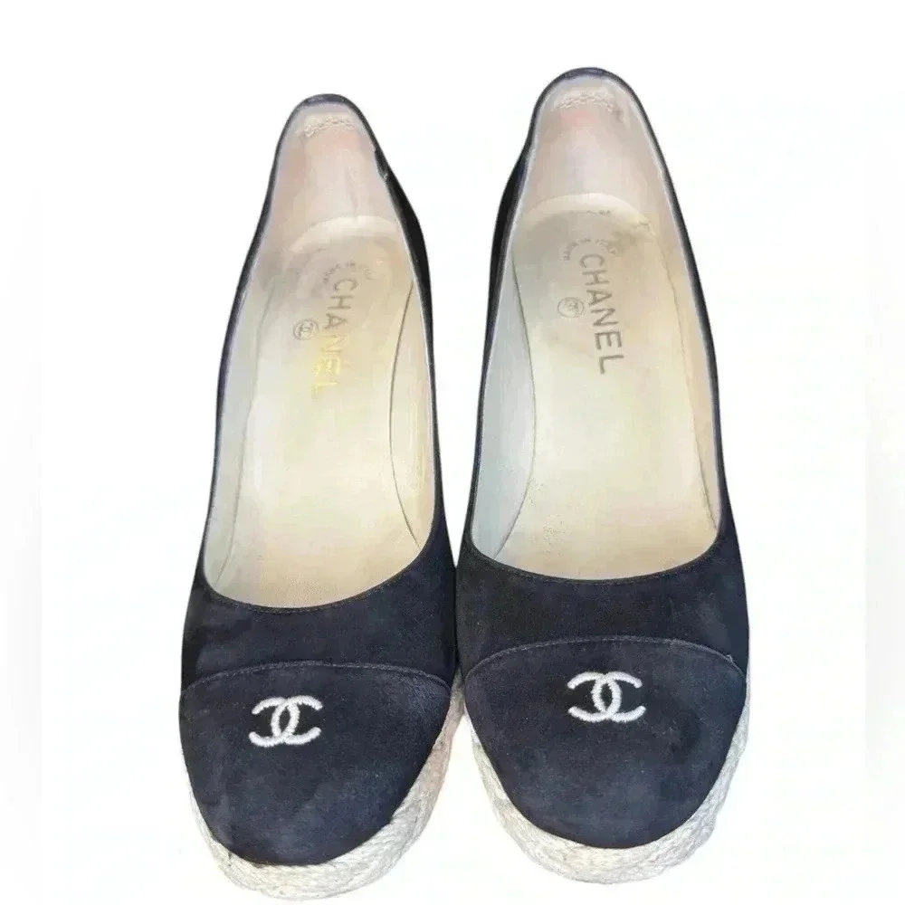 Chanel Pump Suede Upper Espadrilles.